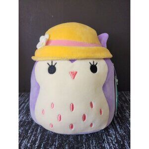 Squishmallows Holly The Owl Plush With Easter Bucket Hat 8 in NWT
